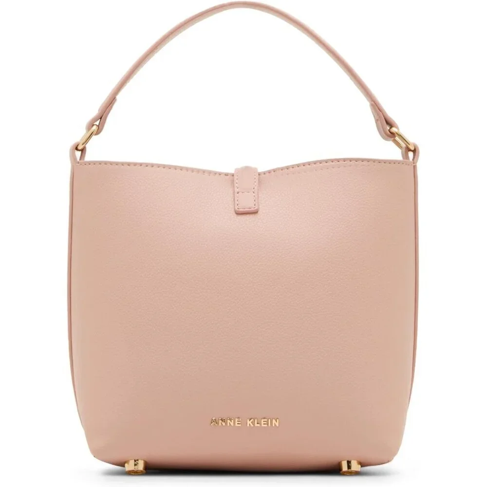 Women's Small Bucket Bag Detachable Strap Rosewater Cute Compact Elegant